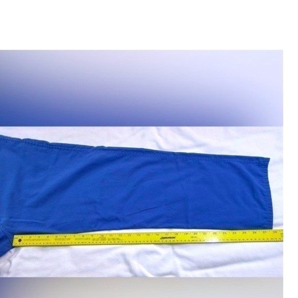 Landau Pants Scrubs Royal Blue Medium Petite Straight Leg Drawstring Pockets - Picture 10 of 11